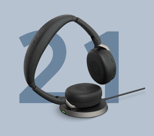 Casti Wireless teleconferinta JABRA Evolve2 65 Flex, Link 380/390A